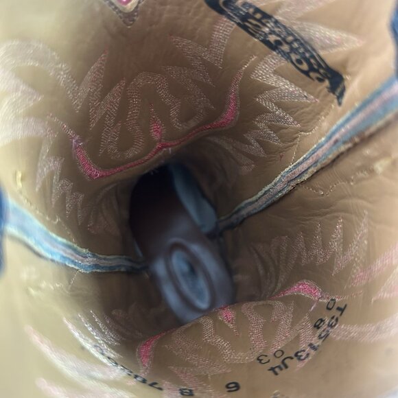 Lucchese 2000 Red Ostrich T3613J4 Western Cowboy Boots Womens 6 B - Picture 6 of 12